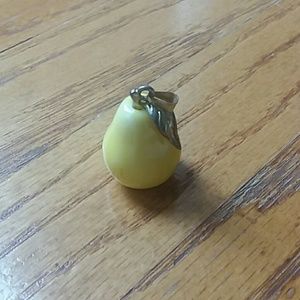 Vintage Yellow Pear Charm